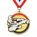Prêmio personalizado de atacado esportivo Judo Taekwondo Karatê com medalha de ouro